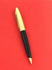 Waterman Carene black lacquer & gold cap ballpoint pen exc+++