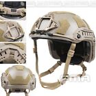 Elmetto Helmet FMA SF SUPER HIGH CUT + Kit Slitte Spugne Militare Softair TAN DE