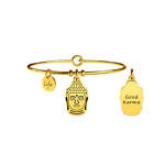 Bracciale Donna KIDULT SPIRITUALITY 231550 Acciaio Buddha Dorato Gold Good Karma