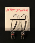 Betsey Johnson Silver Molar Tooth Dangle Earrings