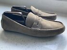 John White Naples Taupe Brown Suede Slip-on Loafers Driving Shoes UK 9 EU 43 VGC