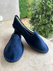 Scarpe ballerine ciabatte donna ragazza tacco basso mod.friulane colore blu navy