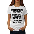 Wellcoda Coffee Tequila Life Funny Womens T-shirt