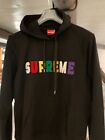 FELPA CON CAPPUCCIO LOGO SUPREME LOGO ARCOBALENO NUOVA