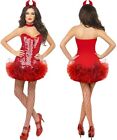 Costume diavolo demonia donna taglia S vestito rosso diavolessa festa Halloween