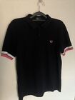 Fred Perry Polo Shirt - Medium Black Cotton