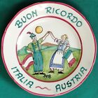 Piatto del buon ricordo - Italia Austria - Ceramica Artistica Solimene 1998