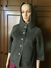 Jacket Woman ORO e ARGENTO gray color, size S, stretch with lurex, with hood