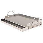 BBQ-Toro Edelstahl Grillplatte | 64 x 40,5 cm | BBQ Plancha für Weber Grill