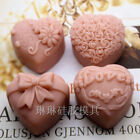 Craft Flower Soap Mold 4 Cavity Heart Shaped DIY Handcrafted Soap Mooncake Mould