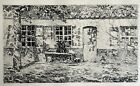 Emile Claus Gravure Lithographie Maison Dans Le Midi Provence