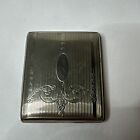 Vintage Evans Cigarette Case Silver Tone Art Deco Evans Metal Cigarette Case