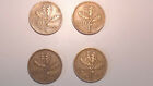 Lotto 4 monete da lire 20, anno 1957, 1957 gamba lunga, 1958 e 1959 come da foto