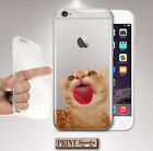 Cover per,Iphone,trasparente,silicone,morbido,pesci,GATTO,divertente,carino