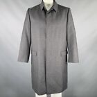 PRADA Misura 46 Grigio Lana Nascosto Bottoni Cappotto