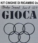 ★KIT CINGHIE DI RICAMBIO 2 x PROIETTORE GIOCA BABY SOUND SUPER 8 50/N★
