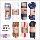 GRUPPO 3 PLAID FANTASIE ASSORTITE CASUALI CASA & TEXTILES 130x150 CM POLIESTERE