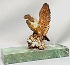 Aquila  Reale  Imperiale in Bronzo Dorata al Mercurio, con base in marmo Kg 2,20