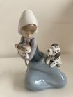 VINTAGE LLADRO Dog and Cat girl #5032 porcelain figurine REPAIRED