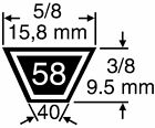 Cinghia trattorino rasaerba tagliaerba fatta con KEVLAR 5L  5/8x79  GRILLO 54952