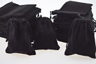 7 x 9 cm Velvet Gift Pouches Wedding Favour Bags Jewellery Pouch Black Bag