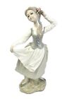 Tengra Lady with Rose in her Hair Porcelain Lladro Style Figurine Valencia 10 in