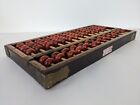 Vintage Chinese Abacus Diamond Brand Adding Calculator Dark Wood Large 36x18cm