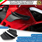 SET 2 SPOILER ALI LATERALI ADESIVI CARBON LUCIDO CARENA MOTO PER KAWASAKI Z 750