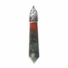 Natural Gemstone Hexagonal Pointed Reiki Chakra Pendant 55mm