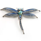 Blue Enamel Dragonfly Brooch