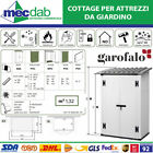 Casetta Da Giardino In PVC Box Attrezzi  Verniciabile Garofalo 122,5x82,5x201 Cm