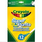 Crayola Super Tips, Pennarelli Lavabili Punta Media, Confezione da 12 Pezzi