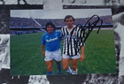 AUTOGRAFO MICHEL PLATINI JUVENTUS VS MARADONA FOTO HAND SIGNED 10x15cm juve