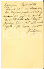 1915 NAPOLI Cartolina Napoleone COLAJANNI a Francesco MANNARINO - AUTOGRAFO