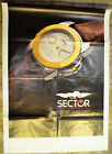 MANIFESTO PUBBLICITARIO ORIGINALE OROLOGIO SECTOR  ANNI 80