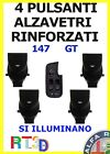 KIT 4 Pulsanti pulsantiera Alfa 147 GT pulsante Romeo tasto alzavetri luce