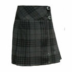 Scottish Mini Billie Kilt Skirt grey watch  Tartan