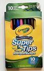 Crayola Super Tips 10 washable markers| Conical Tip Allowing Thick & Thin Lines