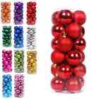 24 PZ PALLINE DI NATALE DECORAZIONE ALBERO DI NATALE ADDOBBI NATALIZI ROSSE 3CM