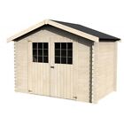 Casetta in Legno 3x2 mt Block House 28 mm Moderna Porta Attrezzi da Giardino