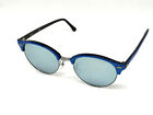 Ray-Ban 4246 CLUBROUND occhiali sole blue mirror round sunglasses sonnenbrille