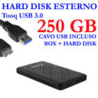HDD HARD DISK ESTERNO 250GB 2,5" USB 3.0 2500B PER VIDEO MUSICA FOTO DATI