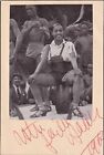 Josephine Baker - selbstgebastelte Autogrammkarte - original signiert "1962"