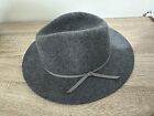 House of Harlow Women s Grey 100% Wool Felt pinch hat