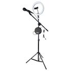 Karaoke MeMe Music 61359 Lee Stage Microphone Wireless con anello Led