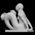 Statua Scultura Sirena Donna Arte Arredamento bianco