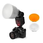 DIFFUSORE FLASH UNIVERSALE PROFESSIONALE KIT 2 PEZZI E PARABOLA CANON NIKON METZ