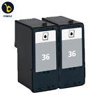 2 BLACK INK CARTRIDGE 36XL For Lexmark X4650 X5650 X6650 X6675