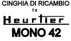 ★CINGHIA DI RICAMBIO MOTORE 1 x PROIETTORE SUPER 8mm HEURTIER MONO 42/MONO-PLAY★