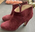 HOBBS Wine Ankle Boots 5 38 EUC